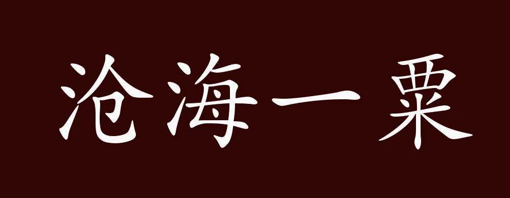 沧海一粟什么意思